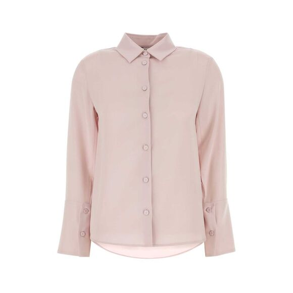 Max Mara Women Pastel Pink Stretch Silk Oliera Shirt